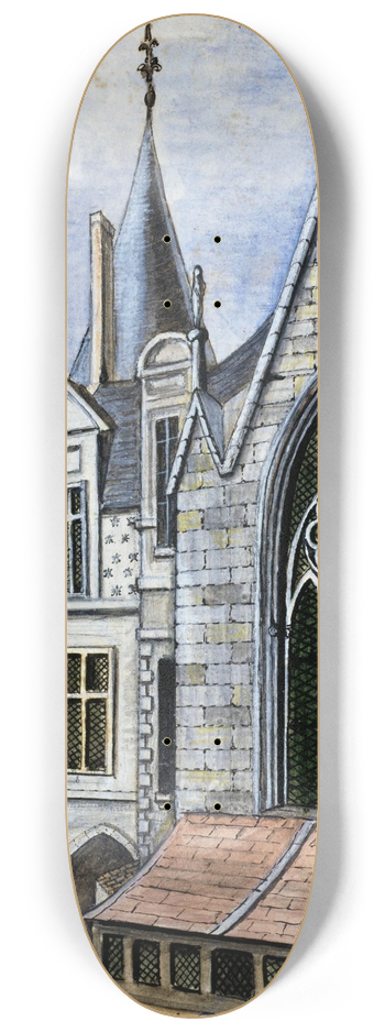 Alfred Bonnardot - La Sainte-Chapelle, Palais de Justice 8.25 inch art skate deck