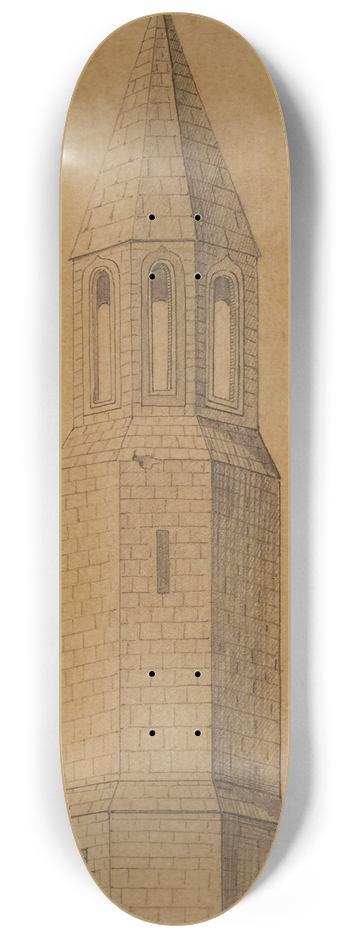 Alfred Bonnardot - Tour octogone du cimetire des Innocens de Paris 8.25 inch art skate deck