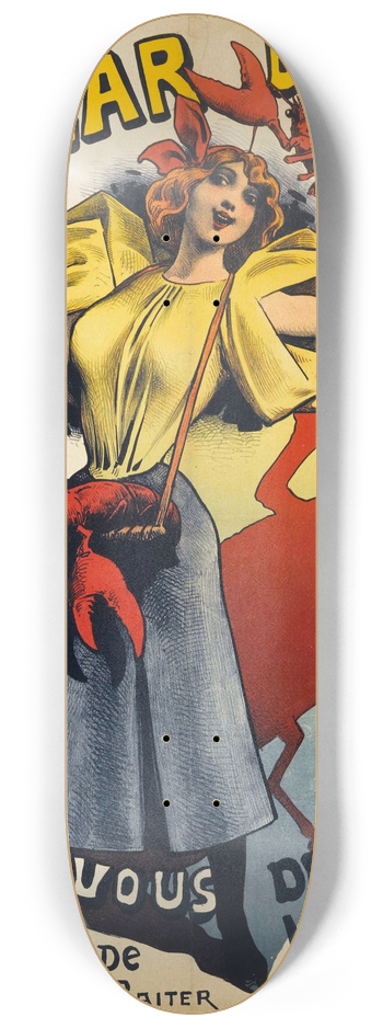 Alfred Choubrac - Alcazar Dete En Voulez Vous Des Zhomards 8.25 inch art skate deck