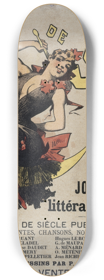 Alfred Choubrac - Fin De Siecle Journal Littraire Illustr 8.25 inch art skate deck