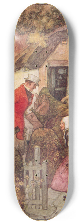 Alfred Edward Frederick Jackson - When she saw sir john she curtsied very low 8.25 inch art skate deck