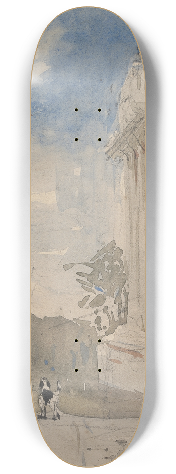 Alfred Elmore - Figures on a Terrace 8.25 inch art skate deck