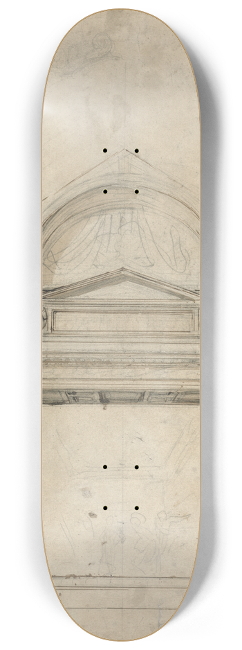 Alfred George Stevens - Architectural Design, probably for a church 8.25 inch art skate deck