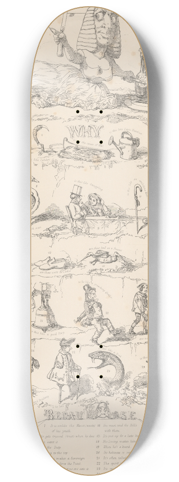 Alfred Henry Forrester - Why Because 8.25 inch art skate deck