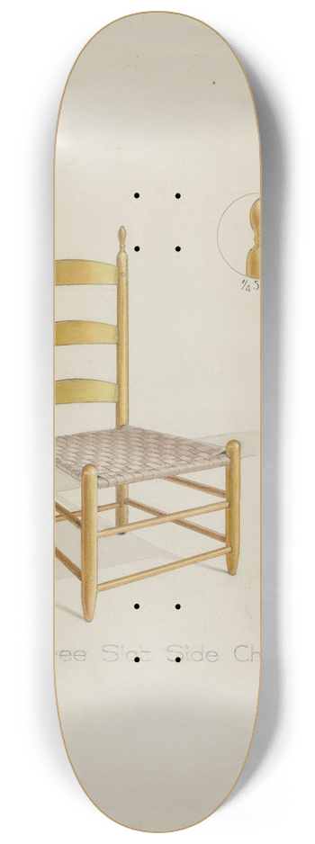 Alfred H. Smith - Shaker Three Slat Chair 8.25 inch art skate deck