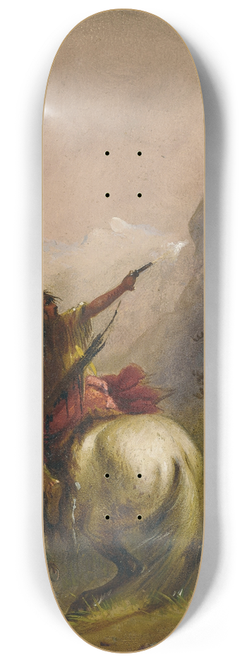 Alfred Jacob Miller - Shooting a Cougar 8.25 inch art skate deck