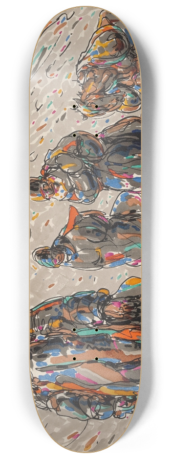 Alfred Ost - Through the Snow 8.25 inch art skate deck