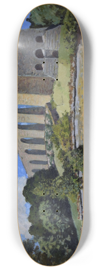 Alfred Sisley - Aqueduct at Marly 8.25 inch art skate deck