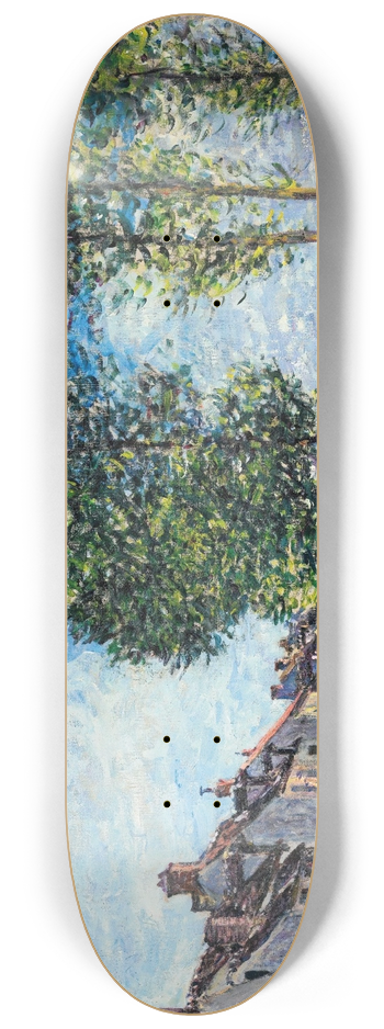 Alfred Sisley - La Seine  Bougival 8.25 inch art skate deck