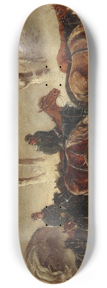Alfred Steinacker - Auspannen des Pferdeschlitten 8.25 inch art skate deck