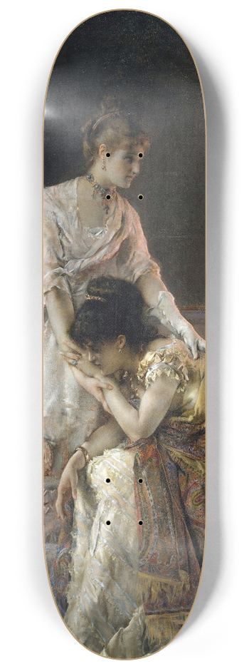 Alfred Stevens - After the Ball 8.25 inch art skate deck