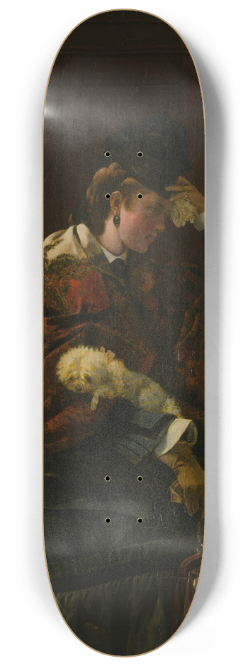Alfred Stevens - At the Railway Station 8.25 inch art skate deck