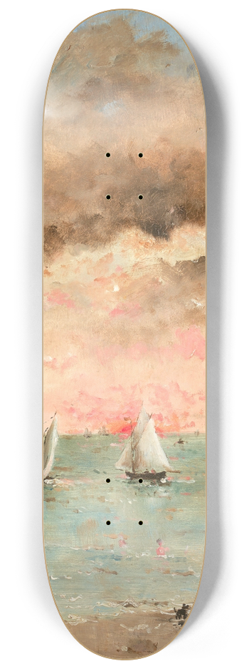 Alfred Stevens - Figures sur la plage au couchant 8.25 inch art skate deck
