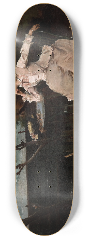Alfred Stevens - In Deep Thought 8.25 inch art skate deck