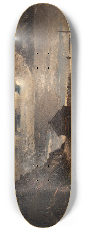 Alfred Wahlberg - Moonlight, Fjllbacka 8.25 inch art skate deck