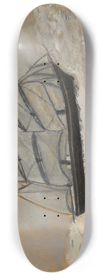 Alfred Wallis - Sailing Ship in a Stormy Sea 8.25 inch art skate deck