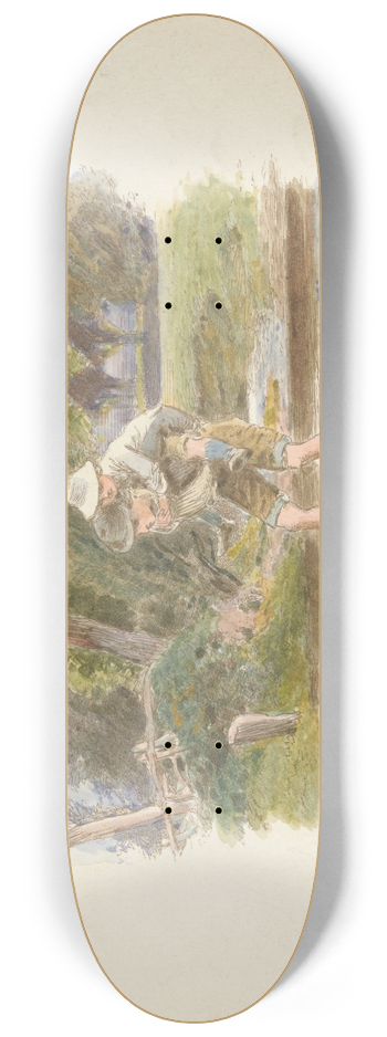 Alfred W. Cooper - A River (tail piece) 8.25 inch art skate deck