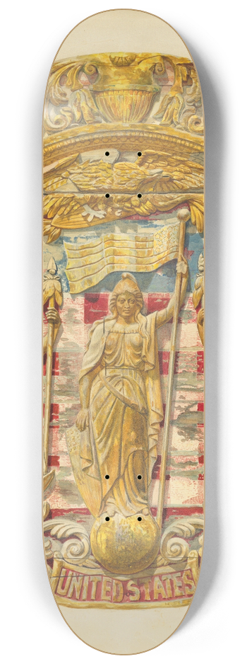 Frank M. Keane - Panel from Circus Wagon 8.25 inch art skate deck