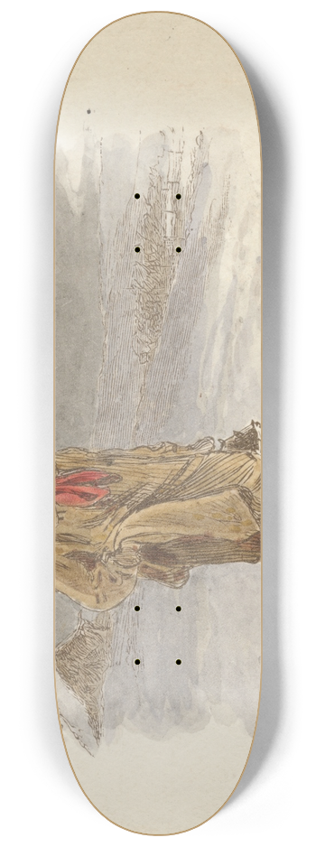Alfred W. Cooper - The Farmers Boy (tail piece) 8.25 inch art skate deck