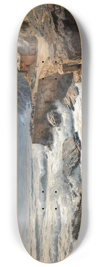 Alfred Zoff - Riviera, Breaking Waves in Boccadasse 8.25 inch art skate deck