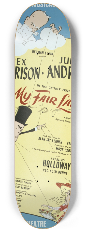 Al Hirschfeld - My fair lady 8.25 inch art skate deck