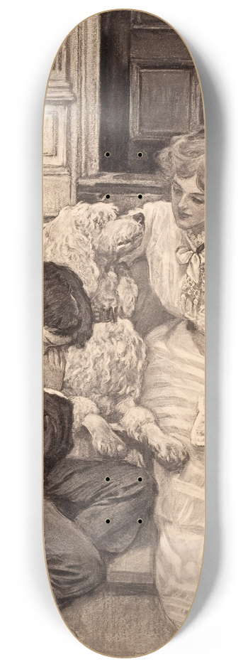 Alice Barber Stephens - Under the Lilacs 8.25 inch art skate deck