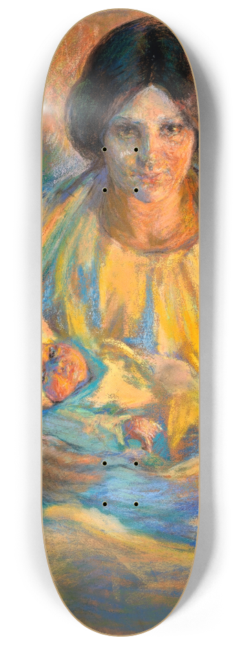 Alice Pike Barney - By Lamplight 8.25 inch art skate deck