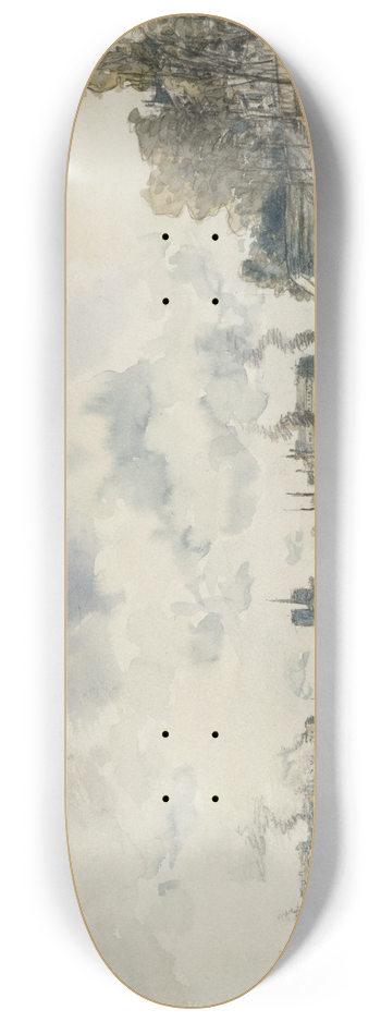 Frank Myers Boggs - Les bords de la Seine et le Pont de Sully 8.25 inch art skate deck