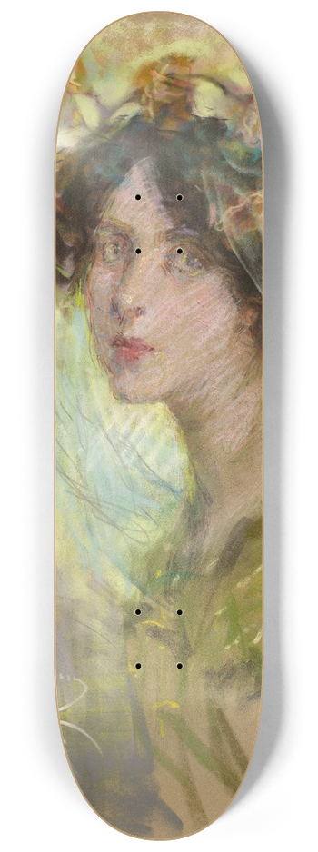 Alice Pike Barney - Morning Glories 8.25 inch art skate deck