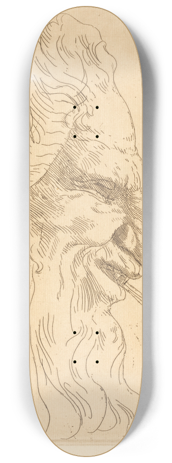 Alphonse Legros - Head of a Satyr (Tete de satyre) 8.25 inch art skate deck