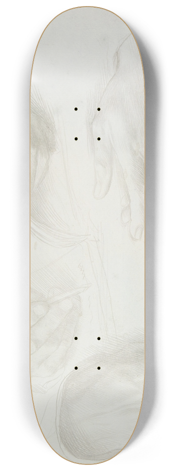 Alphonse Legros - Studies of Hands 8.25 inch art skate deck