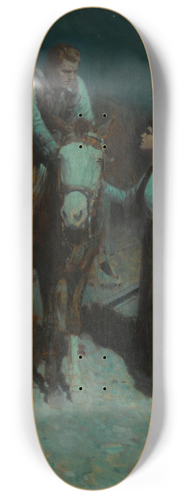 Frank Tenney Johnson - Girl And Cowboy 8.25 inch art skate deck