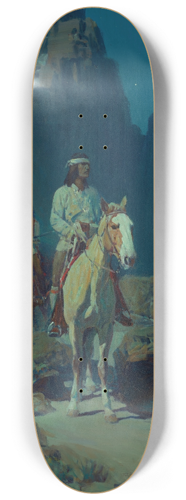 Frank Tenney Johnson - Moonlight in the Canyon 8.25 inch art skate deck