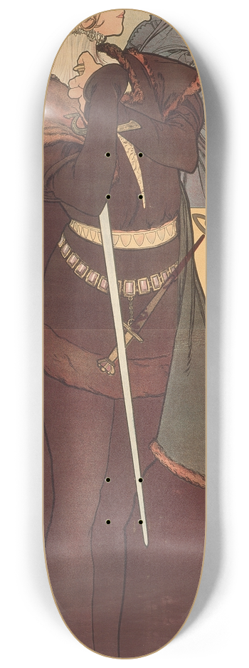 Alphonse Mucha - Hamlet 8.25 inch art skate deck