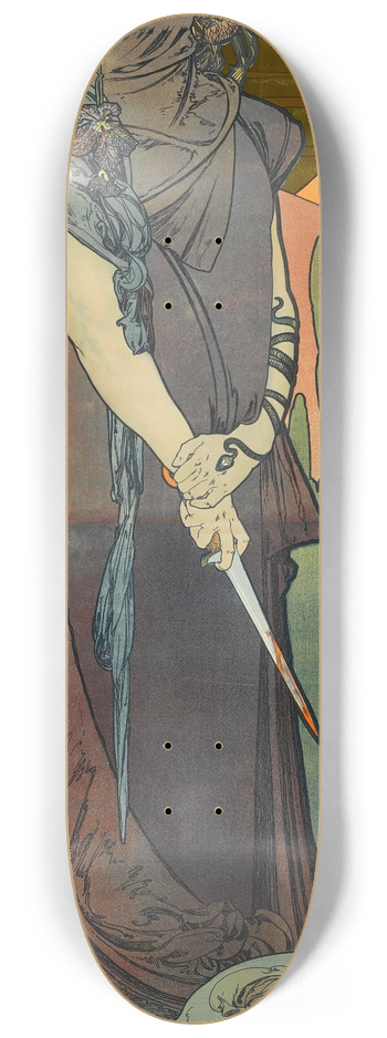 Alphonse Mucha - Medee 8.25 inch art skate deck