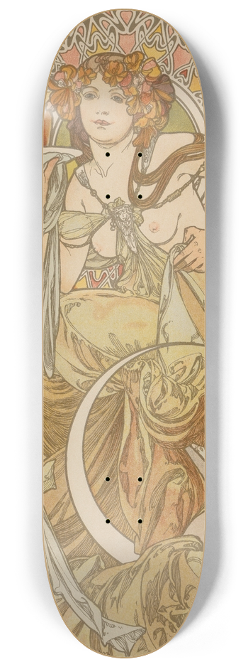 Alphonse Mucha - Nectar 8.25 inch art skate deck