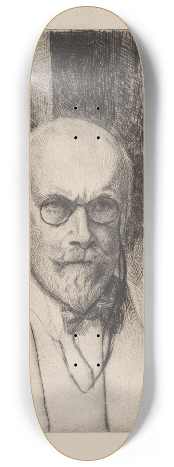 Albert Sterner - Self-portrait 8.25 inch art skate deck