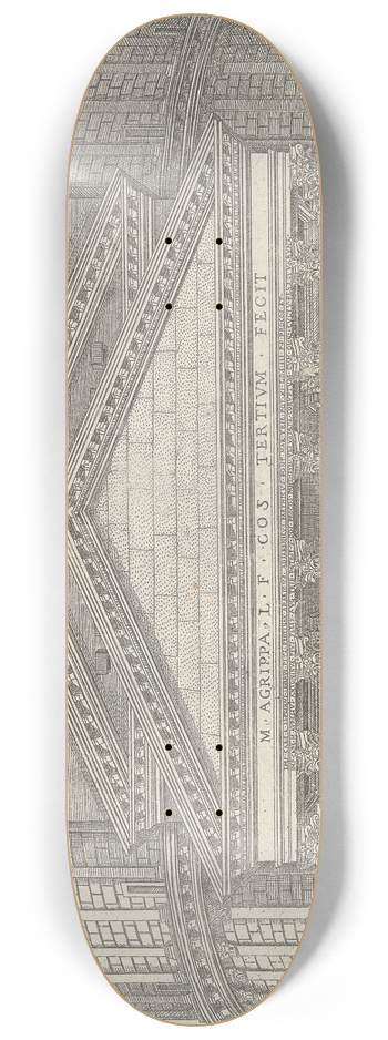 Ambrogio Brambilla - Pantheum Romanum nunc Mariae Cognomento 8.25 inch art skate deck