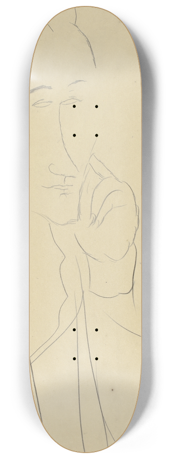 Amedeo Modigliani - Bust of Zborowski 8.25 inch art skate deck