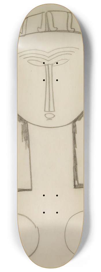 Amedeo Modigliani - Cariatide, vue de face, demi-figure 8.25 inch art skate deck