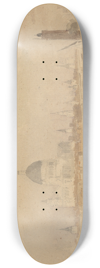 Amelia Long - St. Pauls and Blackfriars Bridge 8.25 inch art skate deck