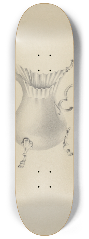 Amelia Tuccio - Silver Creamer 8.25 inch art skate deck