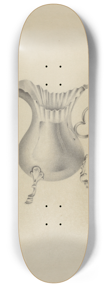 Amelia Tuccio - Silver Creamer 8.25 inch art skate deck