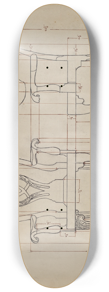 American 20th Century - Chair 8.25 inch art skate deck