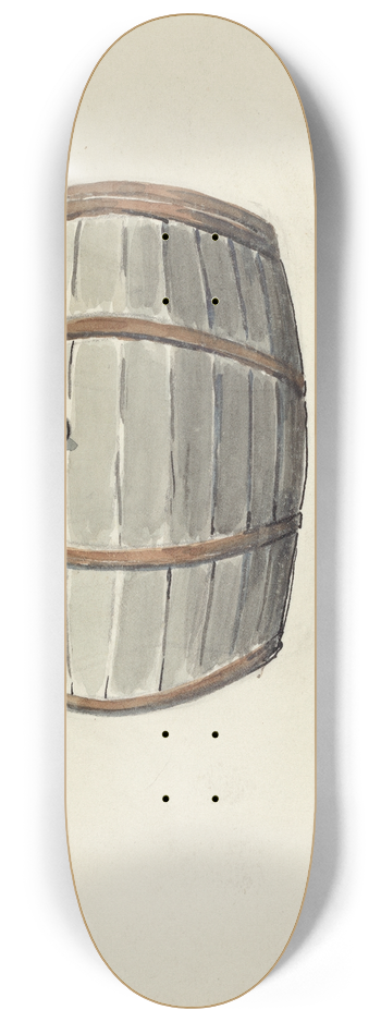 American 20th Century - Oval Water Cask 8.25 inch art skate deck