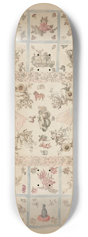 American 20th Century - Quilt 8.25 inch art skate deck