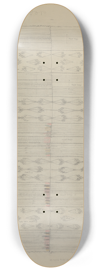 American 20th Century - Textile 8.25 inch art skate deck