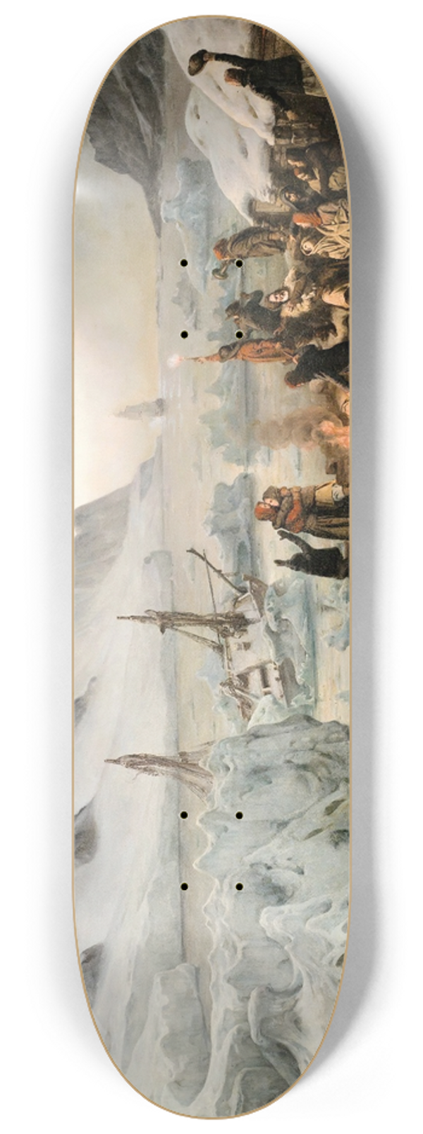 FranoisAuguste Biard - Shipwreck Victims On Icefloe 8.25 inch art skate deck