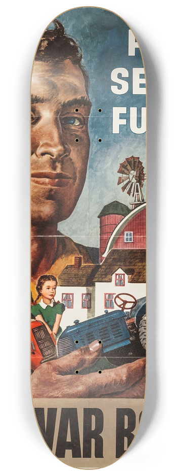Amos Sewell - Buy War Bonds 8.25 inch art skate deck