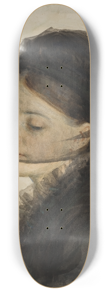 Anders Zorn - In Mourning 8.25 inch art skate deck